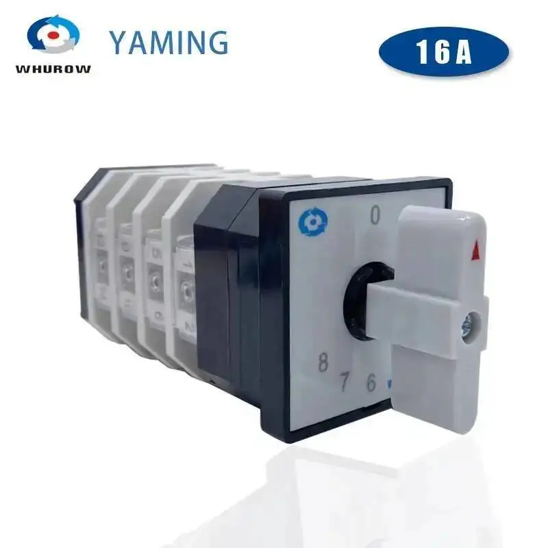 Changeover Switch LW12-16/4 Rotary Universal Cam Switches 16A 4 Poles 8 Position Interruptores Electricos With Screws Terminal