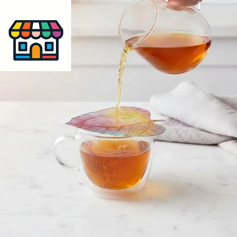 Stainless Steel Hollow Out Tea Infuser Bodhi Leaf Shape Portable Kung Fu Tea Strainer for Travel Camping Use
