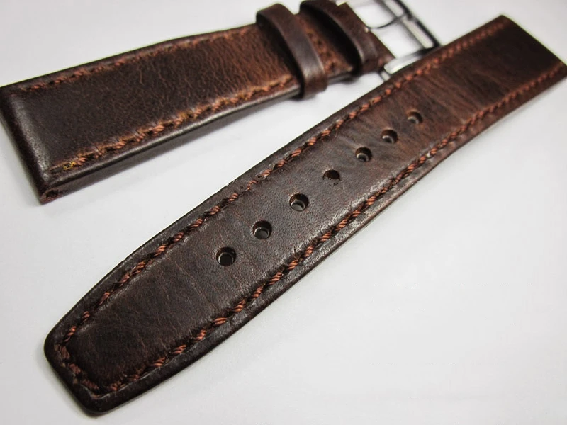 20 21 22mm Handmade Crazy Horse Skin Wrist Band First-Rate Watchband Bracelet Men Replacement Straps GENUINE LEATHER Retro Belt