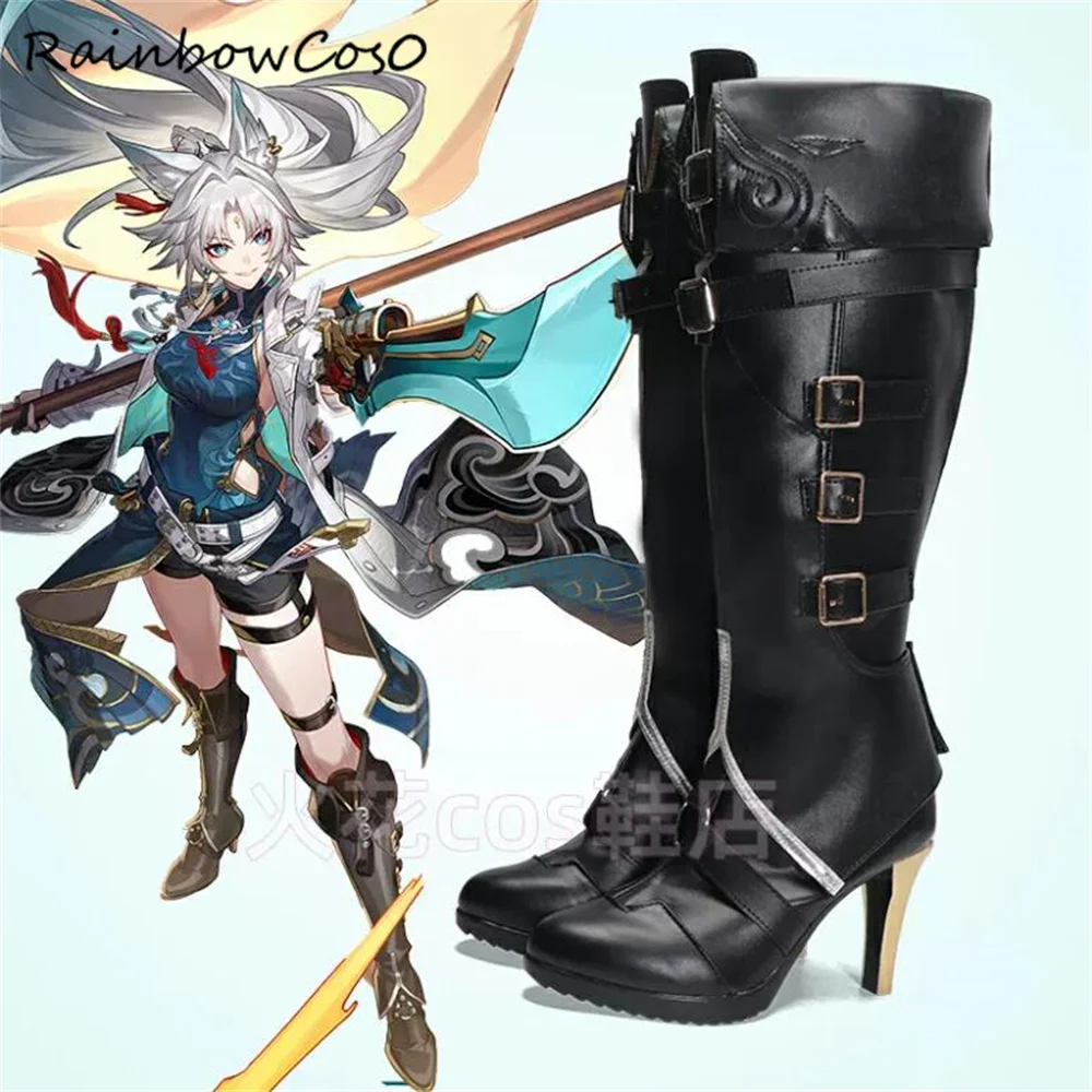 Feixiao Fei xiao Honkai Impact Honkai: Star Rail Cosplay Shoes Boots Game Anime Party Halloween Christmas RainbowCos0 W4170