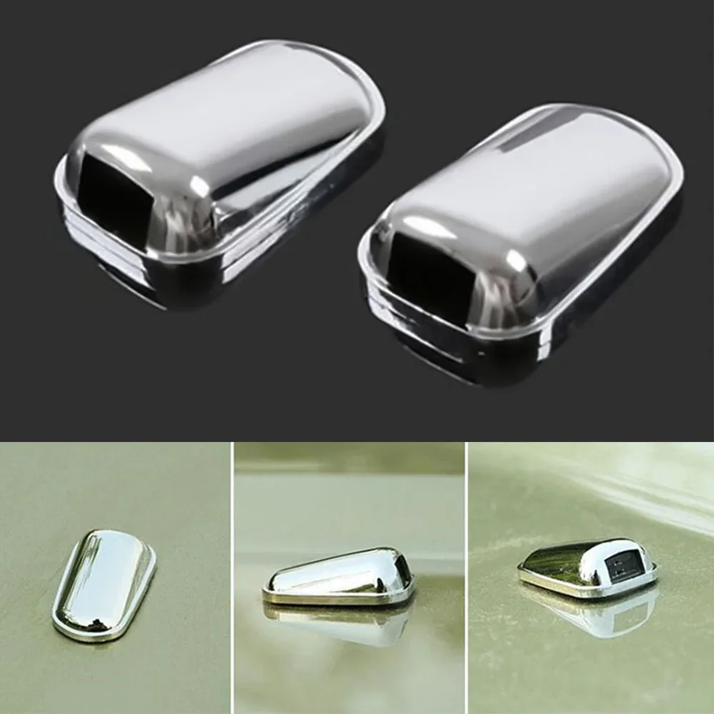 

Windshield Washer Wiper Spray Nozzle Cover Caps for Ford Kuga Escape 2013 2014 ABS Silver Accessories