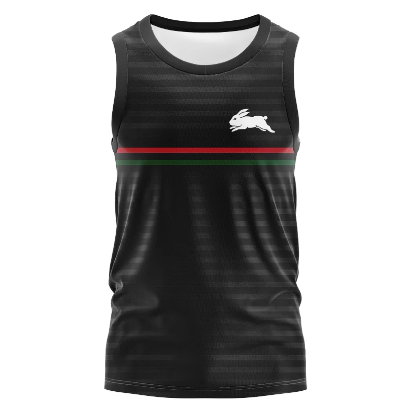 2024 Zuid-Sydney Rabbitohs Thuis En Uit Training Dragen Aboriginal Rugby Jersey Heren Tanktop (Aangepaste Naam En Nummer)