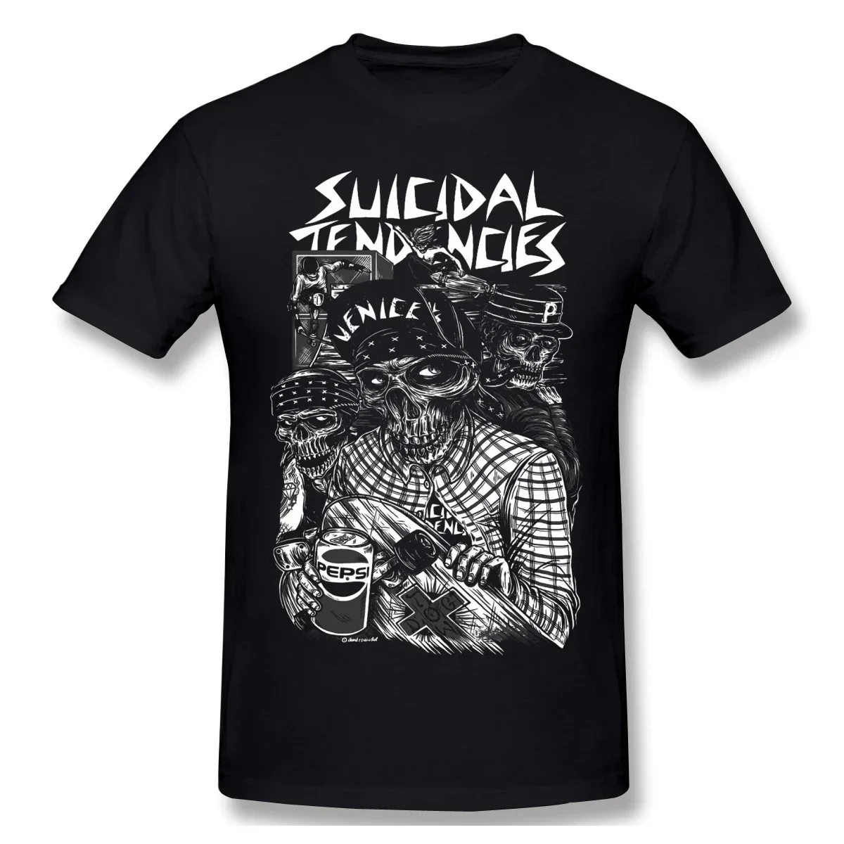 Suicidal Tendencies Print Cotton Funny T Shirts punk Men Fashion Streetwear