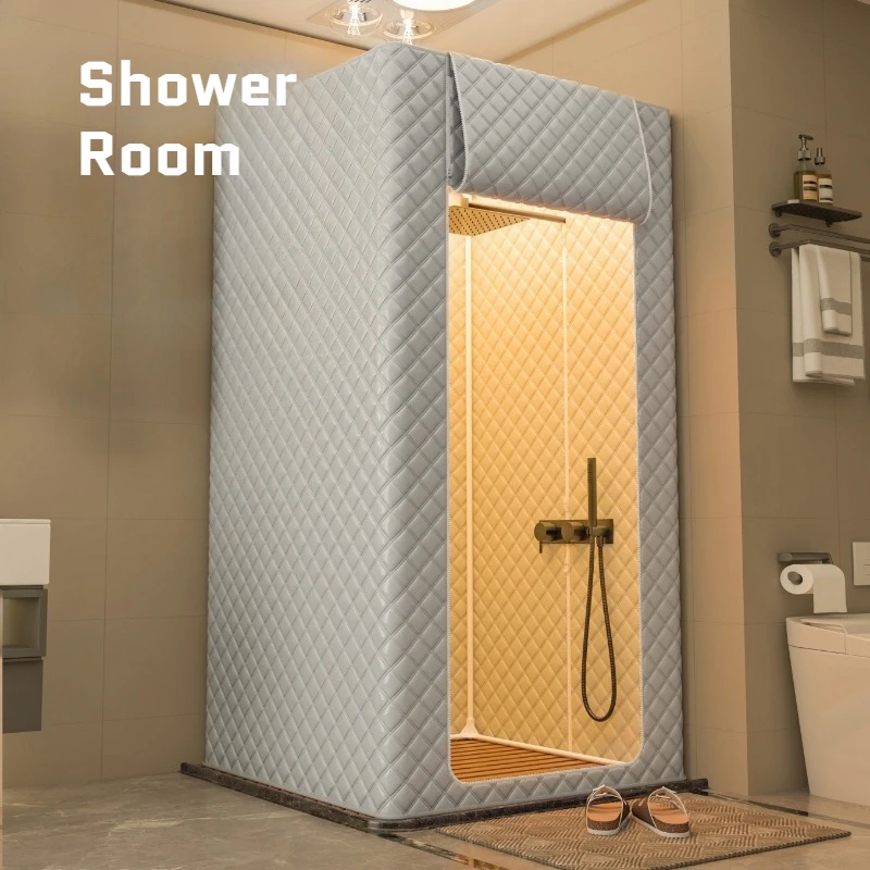 Winter Bathroom Shower Room Rectangle Thickened Toilet Waterproof Warm Relaxed Shower Rooms Windproof Bathroom Supplies