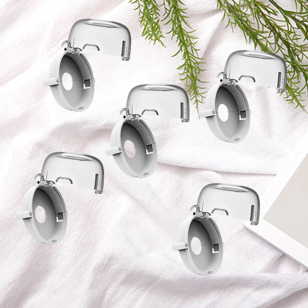 

5Pcs Stove Knob Covers Child Safety Locks Heat Resistant Non Adhesive Kitchen Burner Protectors Gas Cover