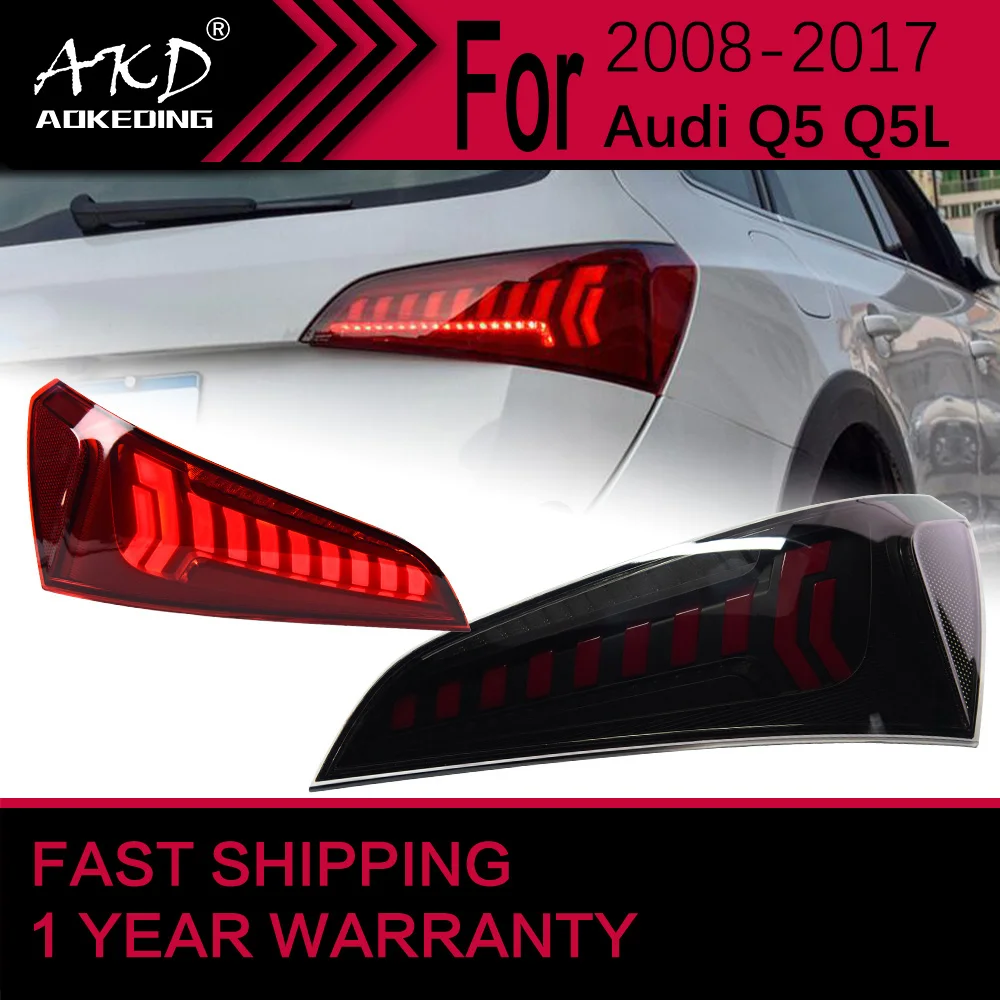 Car Styling Tail Lamp for Audi Q5 Q5L Tail Lights 2008-2018 Q5 LED Tail Light LED Dynamic Turn Signal Brake Reverse Auto