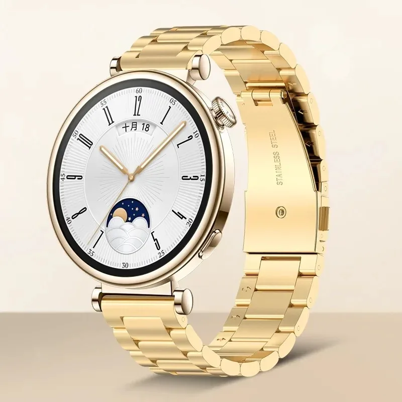18mm Stainless Steel Strap For Huawei Watch GT5/GT4 41mm Metal Women Luxury Comfortable Bracelet For Huawei Watch 5/GT5 Pro 42mm