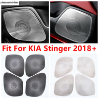 Car Inner Door Audio Speaker Loudspeaker Frame Horn Cover Trim Interior Accessories Kit For KIA Stinger 2018 2019 2020 2021 2022