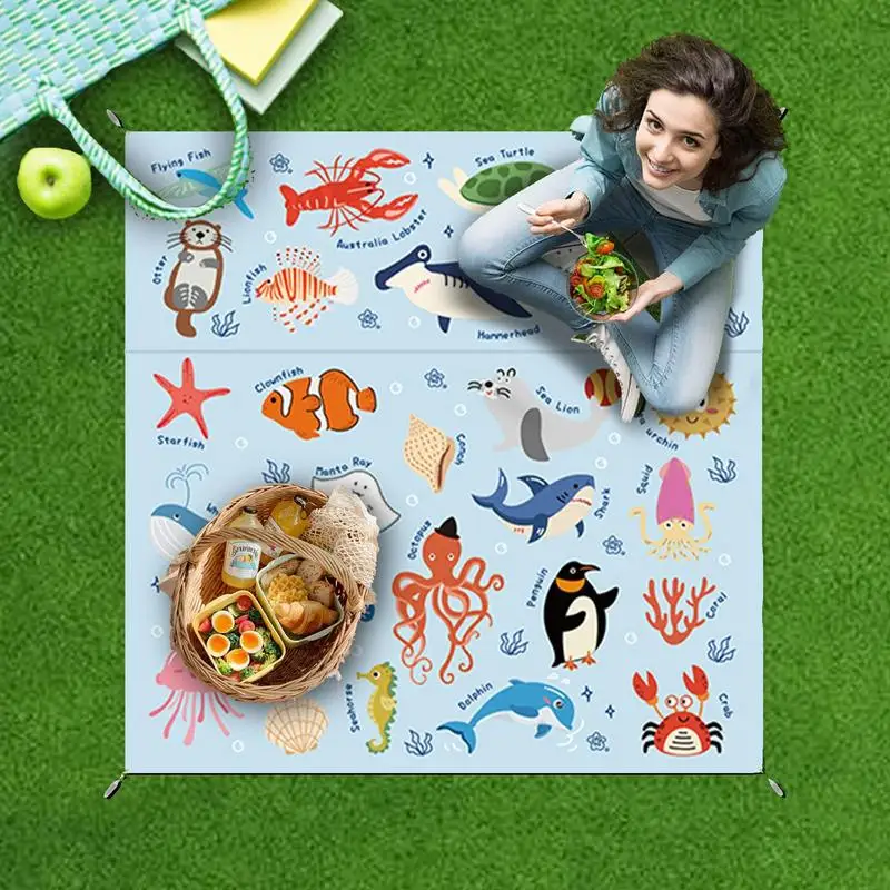 

Picnic Mat Waterproof Outdoor Blanket For Grass Anti-moisture Folding Beach Picnic Mat Camping Tent Mat Beach mat Portable pad