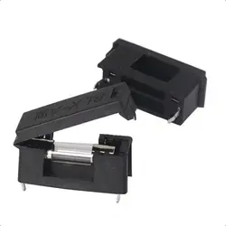 【30-10PCS】BLX-A 5*20MM BLACK GLASS FUSE HOLDER 5*20 Insurance Tube Socket Fuseholder for 5X20MM 5X20 Fuse PCB BOARD