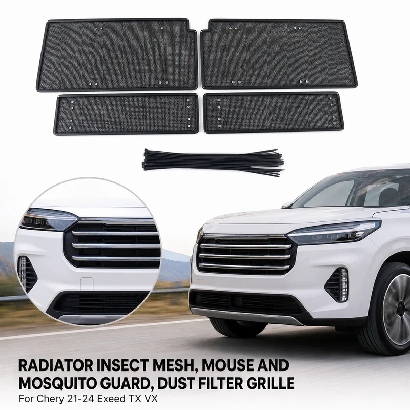 For Chery 21-24 Exeed TX VX Radiator Insect Mesh, Mouse and Mosquito Guard, Dust Filter Grille, Auto Parts Accessory