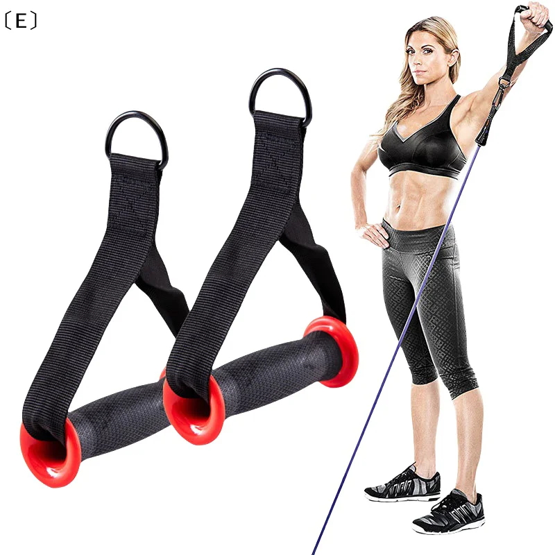 Fitness-Widerstandsbänder mit Griffen, rutschfester Griff aus starkem Nylon-Gurtband, Zuggriff für Hochleistungs-Kabelmaschinen-Workouts