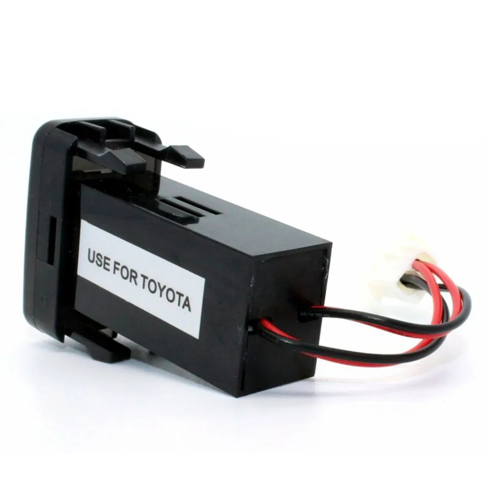 With Wiring And Fuse USB Audio Charger Adapter Car DC 12V Digital USB Port Voltmeter Tester 2.1A Power Exterior