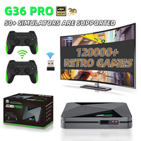 Super Retro Video Game Console G36 Pro 4K Android 9.0 Game Box with Gamepad EmuELEC System Built-in 120,000 Classic Games