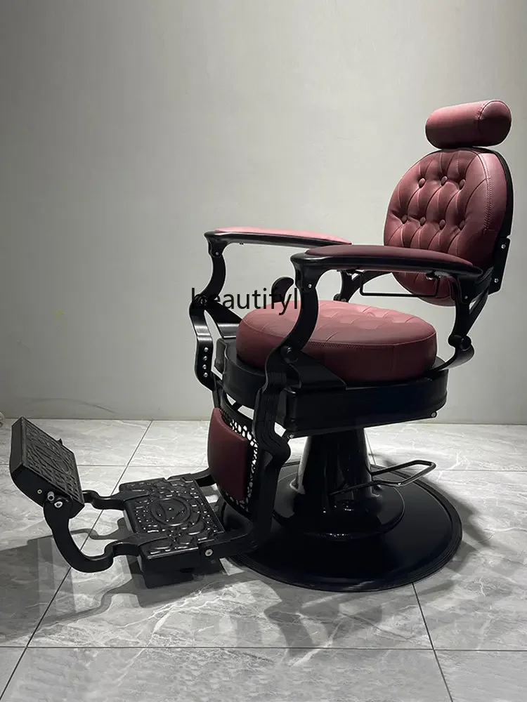 Barber Shop Hair Salon Hair Chair Men's Lifting Rotating Reclining Chair Beauty Salon Health Care Chair