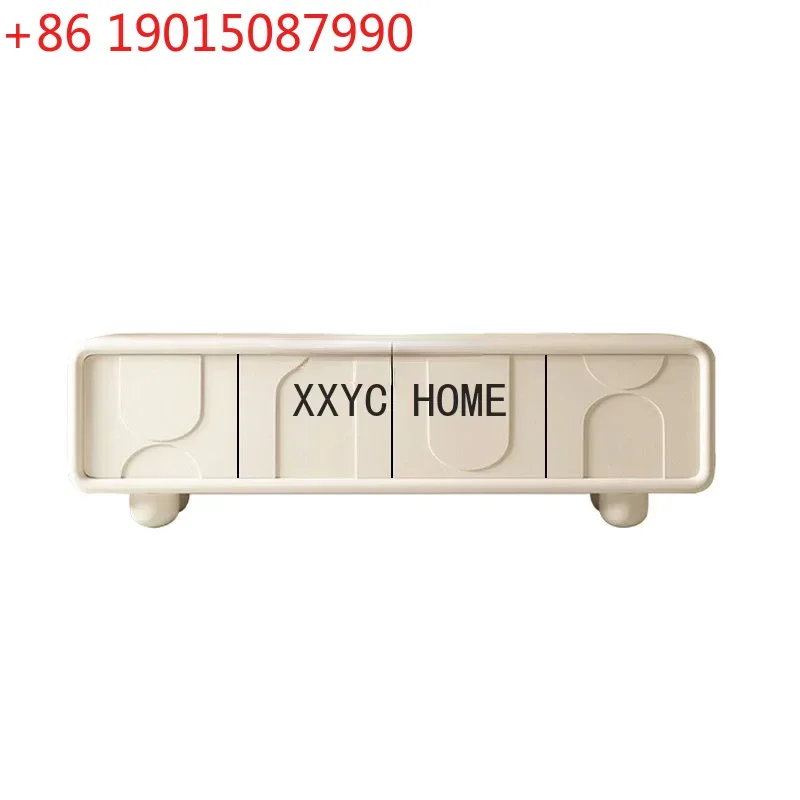 

French Cream Style High-End TV Cabinet Nordic Floor Audiovisual Cabinet Simple Home Floor Cabinet