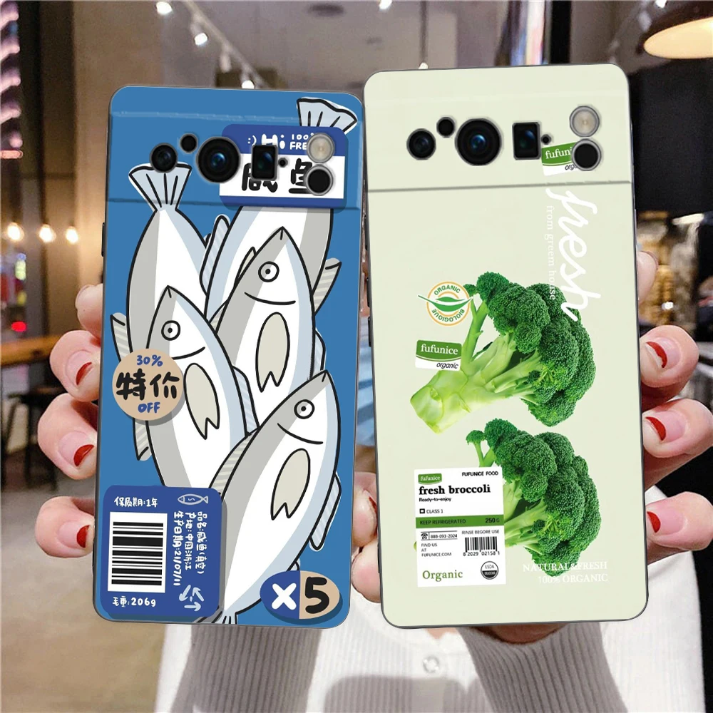 Google Phone Case Cover for Google Pixel 11 10 9 8 7 6 7A Pro Shockproof Soft TPU 11 10 9 Pro XL Discounted Salted Fish And Vegetables - Aliexpress Deal