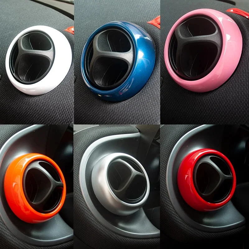 Dashboard Air Outlet Decoration Cover Protective Shell Car Stickers For Mercedes Smart 453 Fortwo Forfour Interior Accessories