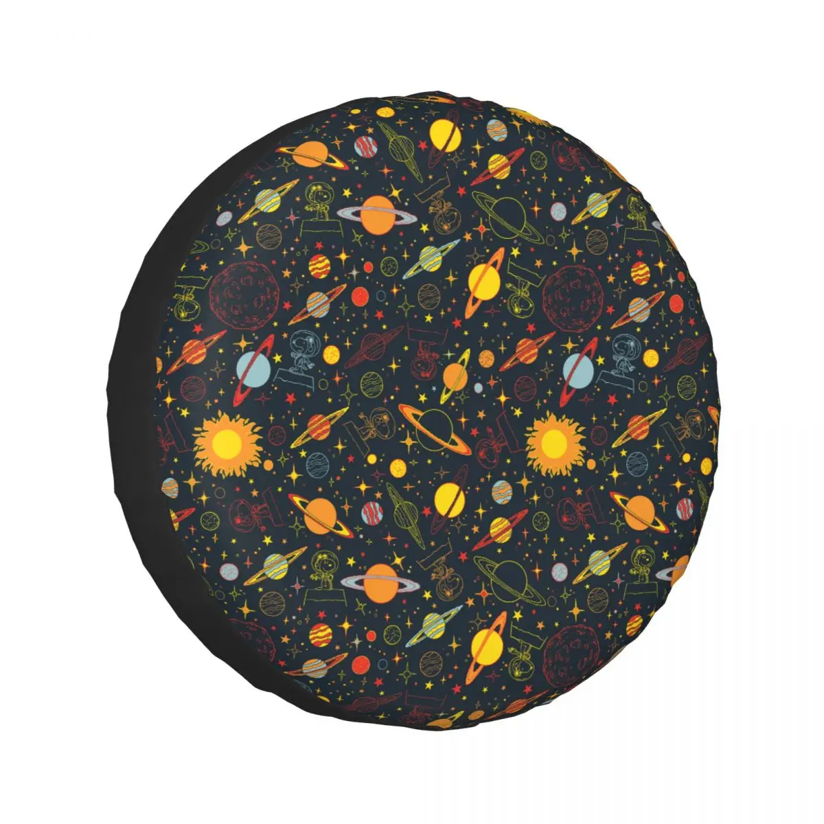 

Snoopy Cartoon Anime 1Pcs Car Polyester Wheel Tire Cover Waterproof for Cars Accessories