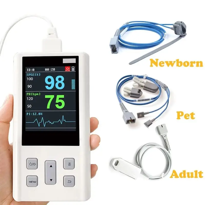 OEM Factory Price Handheld Pulse Oximeter Veterinary Monitoring Device for Adult Oxygen Saturation Monitor