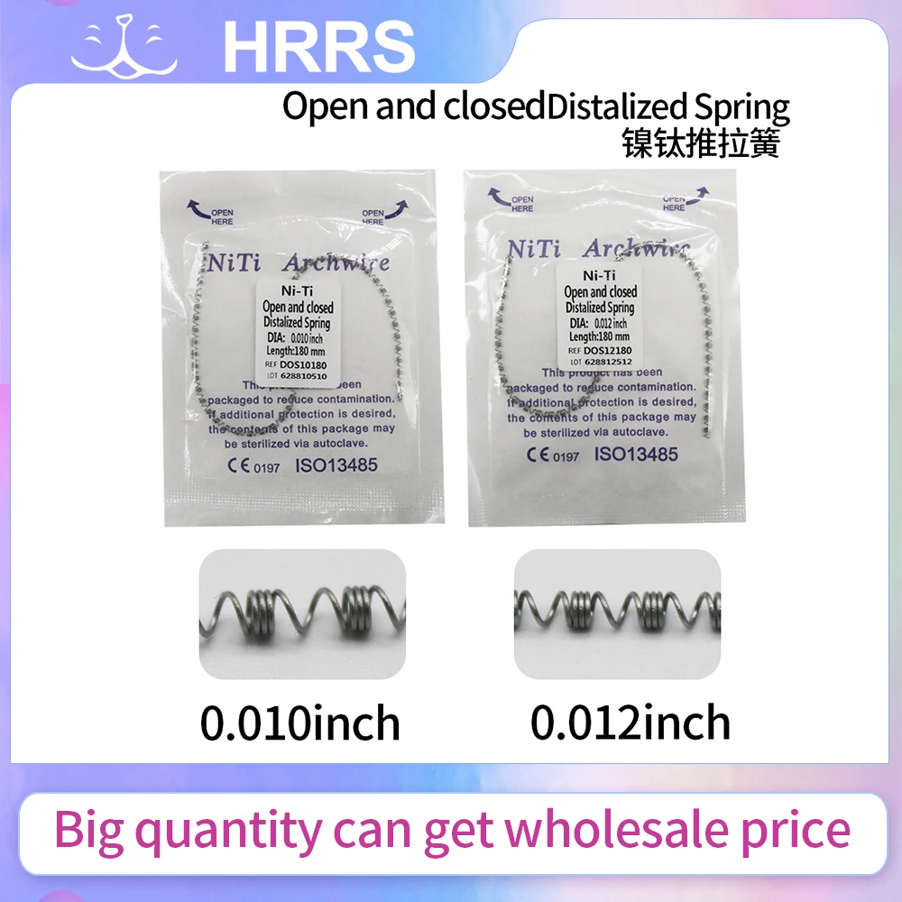 HRRS 180mm Dental Orthodontic Springs Niti Open And Closed Distalized Spring