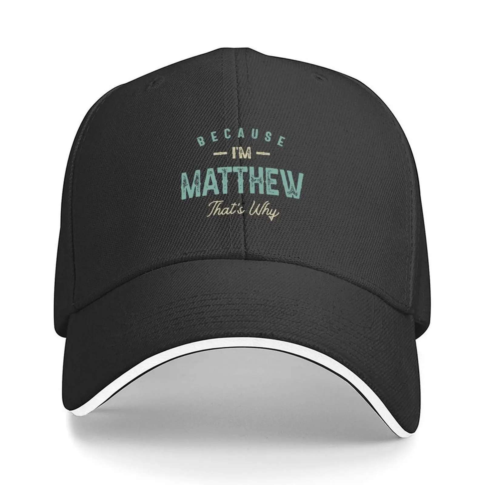 

I'm Matthew Funny Personalized Name Baseball Cap Icon Horse Hat Uv Protection Solar Hat Sunscreen Golf Women Men's