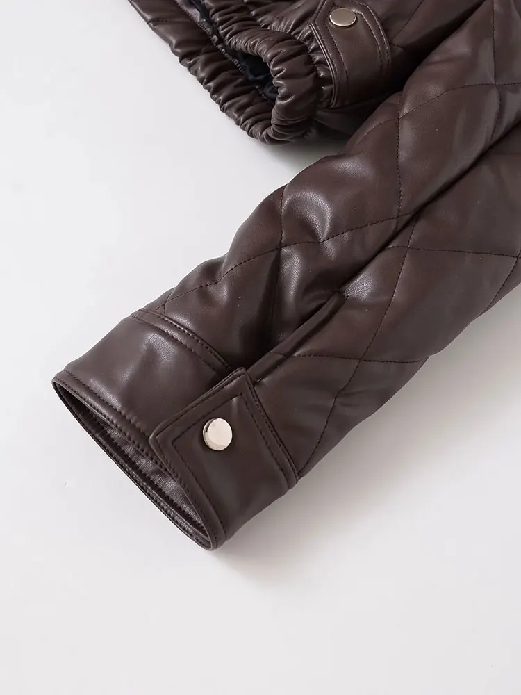 NLZGMSJ Warmer Damen-Mantel aus Baumwolle, gefüttert, 2025, Winter, Reverskragen, Langarm, Steppjacke, Oberbekleidung, Parkas