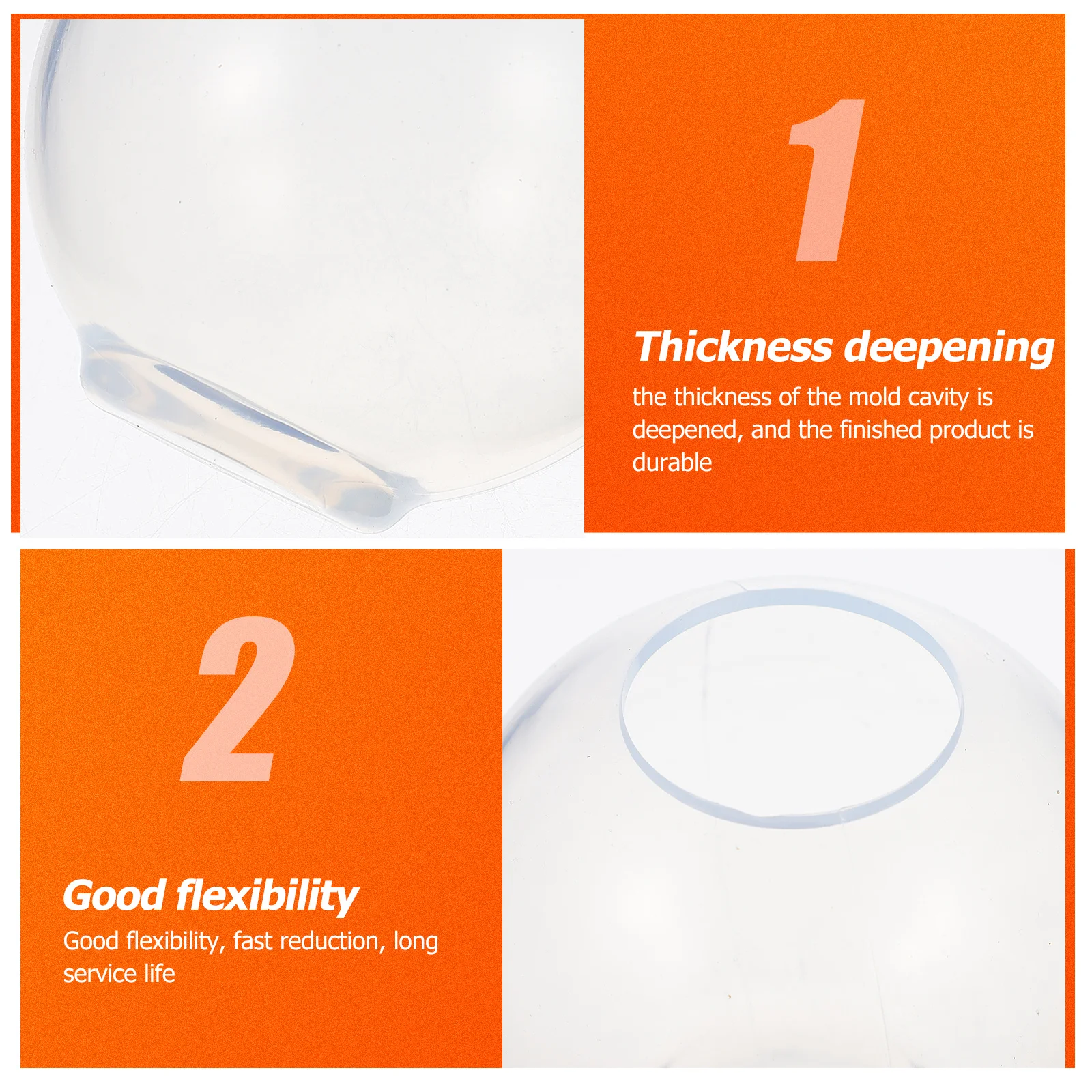 

Silicone Ball Mold DIY Handicraft Supply High Transparent Durable Easy Operate Christmas Decorations Ball Mold