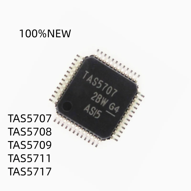 (5Pcs) 100% New Tas5707 Tas5708 Tas5709 Tas5711 Tas5717 Phpr Qfp-48 Audio Power Amplifier Chip