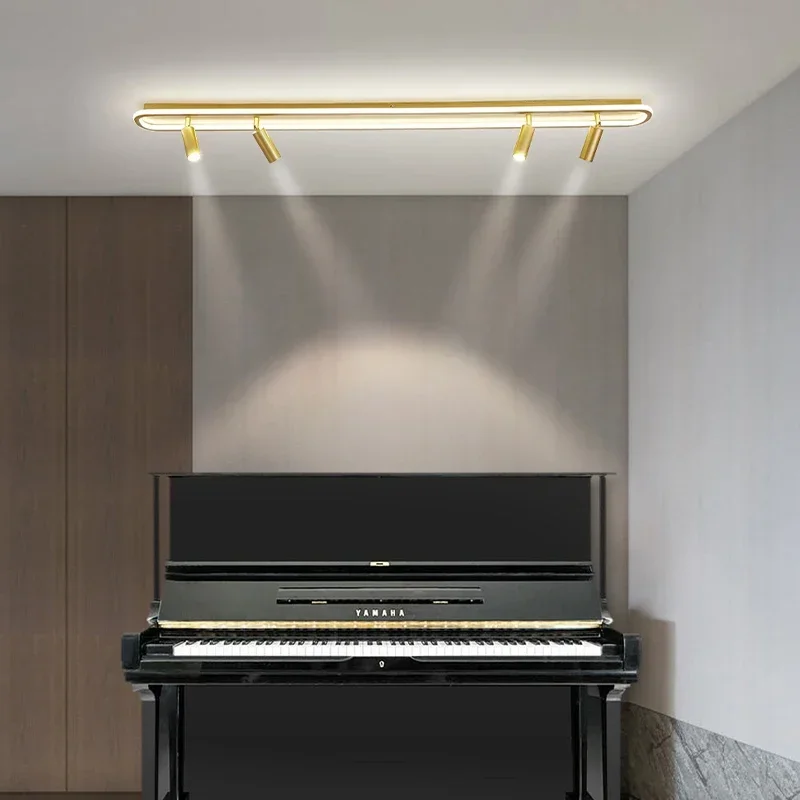 

2025 Dimming Long New Modern LED Chandelier Lights Living Dining Room Bedroom Flats Corridor Aisle Spotlight Indoor Lighting Lam