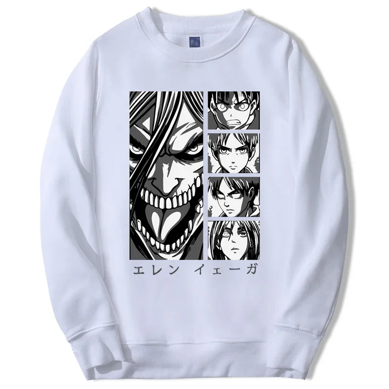 

Attack on Titan Japan anime sweatshirts hoodie Mens fashion Mangas Eren Levi pullover oversize long sleeve casual streetwear