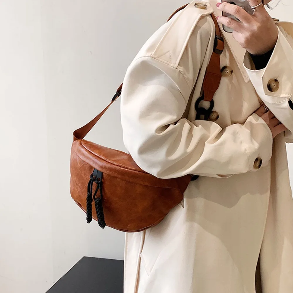 

Fashion Luxury Work Shoulder Bag Large Capacity Soft Leather Lady Handbags Simple Solid Color Commuting Bag Women