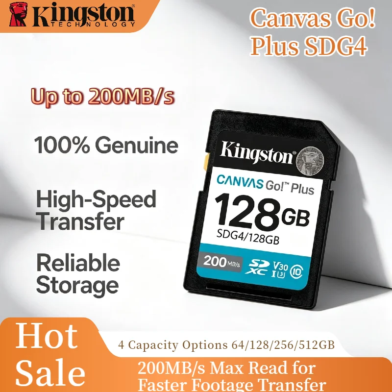 Kingston A2 V30 SDXC 4K Video Memory Card 1TB 512GB 256GB 128GB 64GB High Speed Max 200MB s for Camera Pro Max Speed