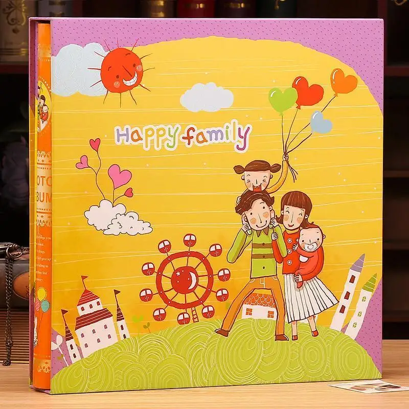 Cartoon Photo Album 5 -10 Inch 1100 Plastic Photo Storage Album Interstitial Large Capacity High Quality Durable Photo Album