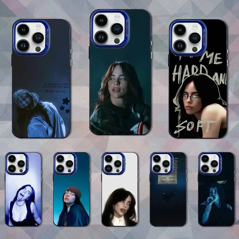 

Hot LUNCH B-BILLIES SINGER Phone Case For iPhone 16,15,14,13,12,11,Mini,Pro,SE,MAX Blue Matte Silicone Cover