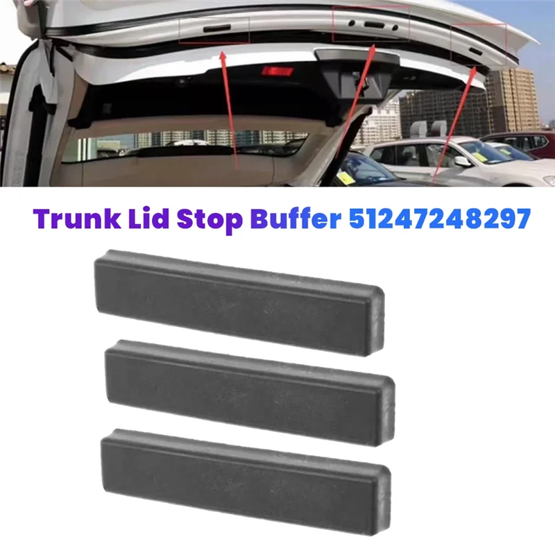ABJL-3Pcs Car Trunk Lid Stop Buffer 51247248297 For BMW 5 Series F07 2009-2017 520D 528I 530D Rear Tailgate Buffer Stop Block