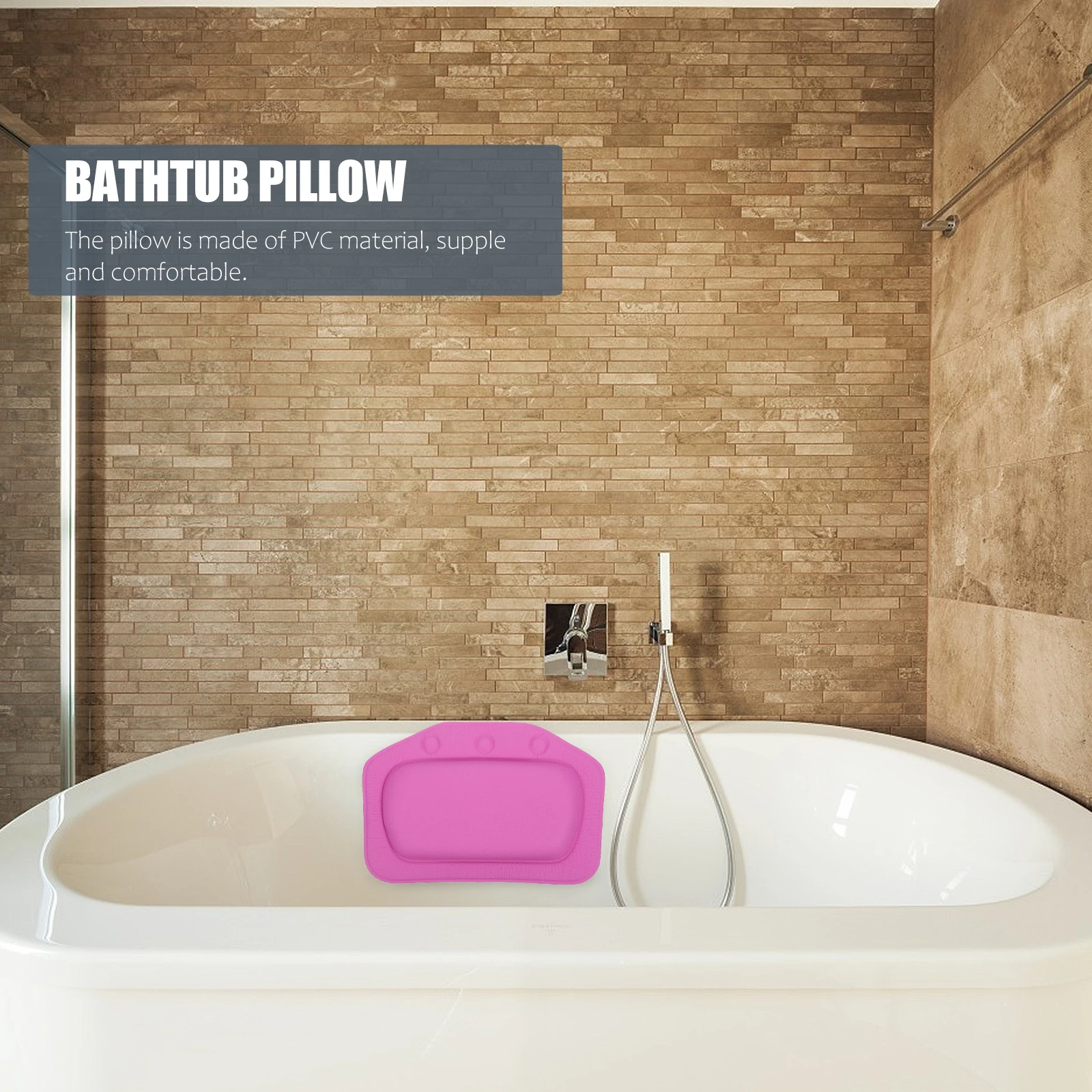 

Bathtub Luxury PVC Bath Neck Support Spa Bathtub Accessory Tub Pillow Cushion for Relaxation Comfortable Shower Spa