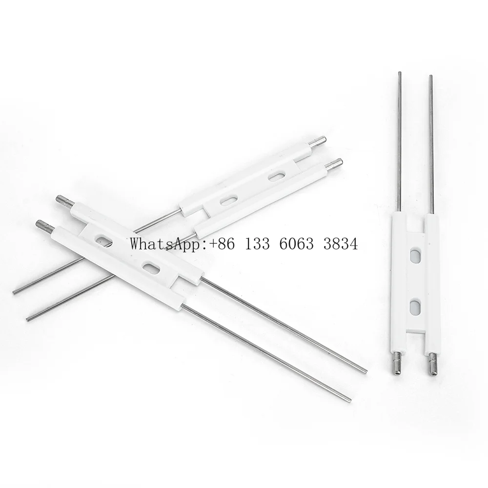 100mm Waste Oil Burner Ceramic Ignition Needle Double Pin Boiler Ignitor Electrode Burning Machine Fuel Oil Gas Stove 4mm