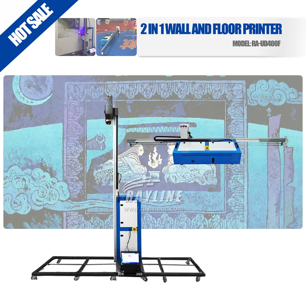 

New Model RA-UD400F 2 in 1 Wall and Floor Printer Indoor Outdoor Cheap Large Format Wall Mural Inkjet Printer