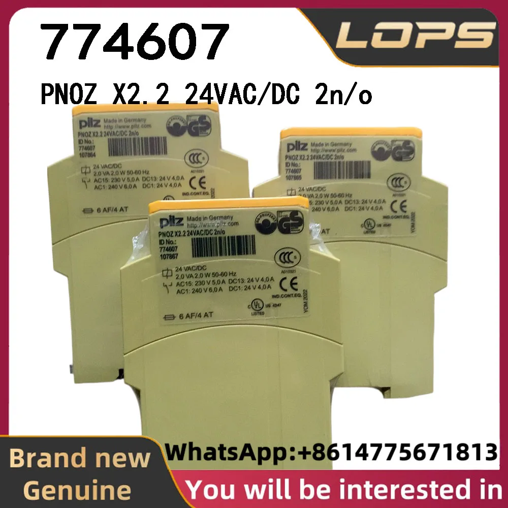 PNOZ X2.2 24VAC/DC 2n/o Pilz 774607 safety relay, brand new original genuine, large quantity in stock, welcome to inquire