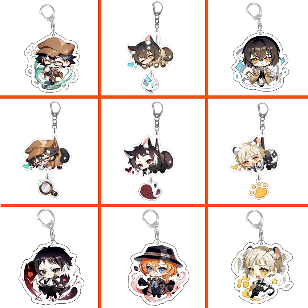 

Bungo Stray Dogs Edogawa Rampo Nakajima Atsushi Cute Keychain Keyring Bag Tag Accessories Collectives Trendy Gift