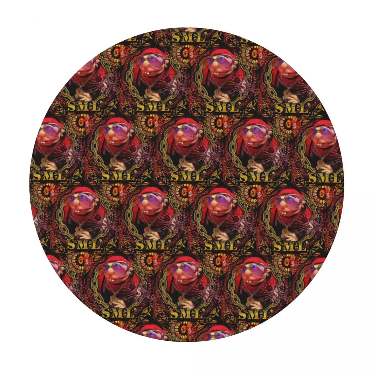 Sml Jeffy Rapper V3 Waterproof Round Tablecloth Oilproof Table Cloth for Kitchen Events Dining Table Cover
