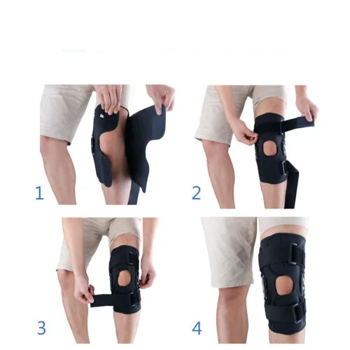 1 Stuks Knie Mouw Mannelijke Knie Patella Ondersteuning, Brace Mouw Wrap Cap, Fiets Motor Sport Verstelbare Scharnierende Stabilisator