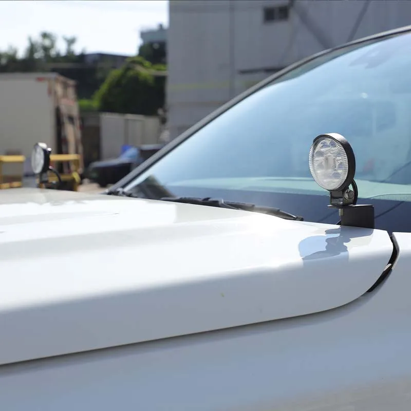 

For Nissan Frontier 2022+ Carbon Steel Car Hood Searchlight Bracket Spotlight Bracket Car Modification Accessories