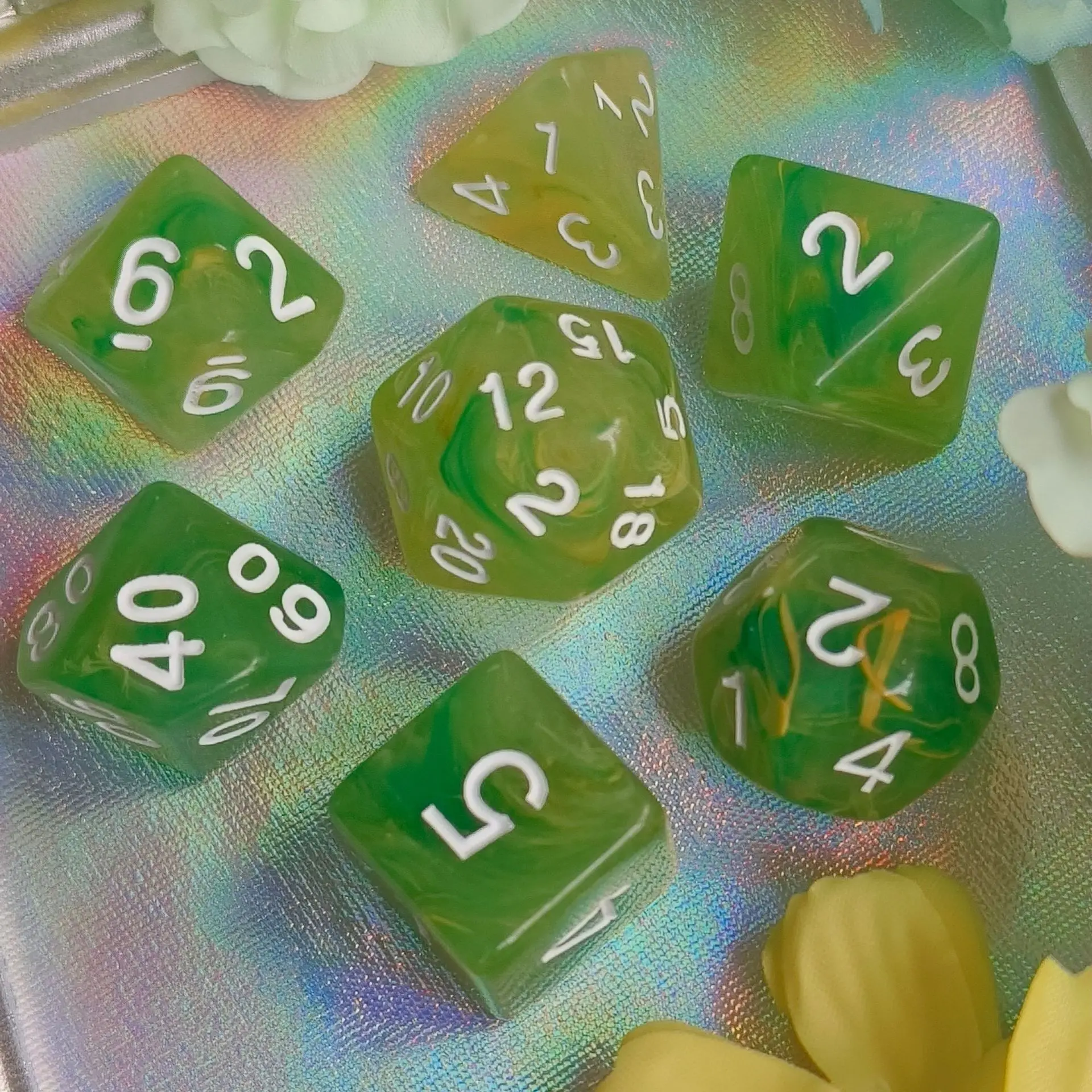 D & D مجلس لعبة النرد 7 قطعة/الوحدة خلط الألوان مجموعة نرد متعدد السطوح لحزب النادي DND RPG TRPG الترفيه الجدول لعبة الملحقات