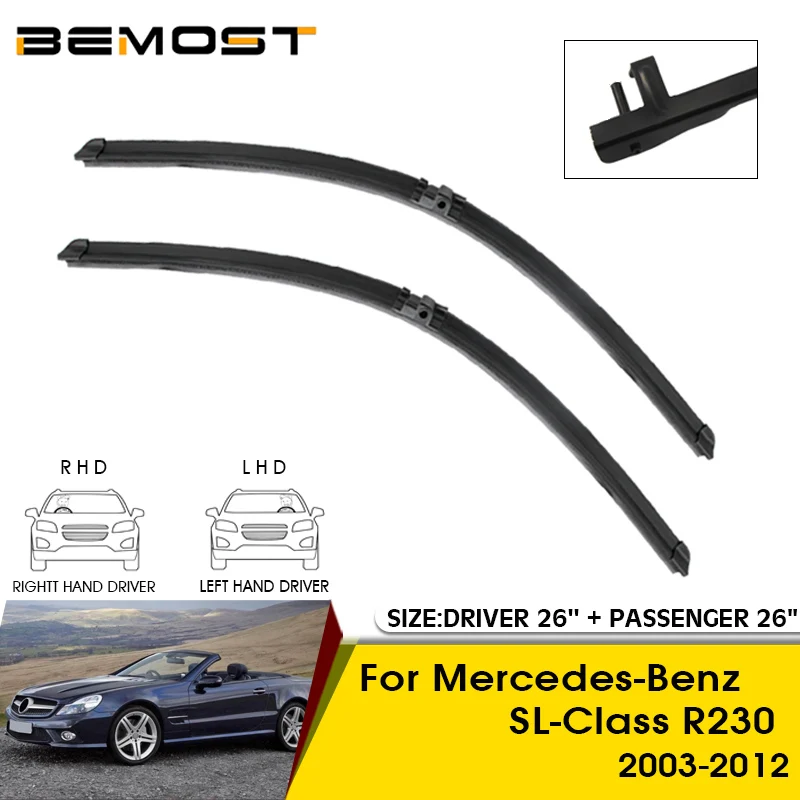 

Car Wiper Blades For Mercedes-Benz SL-Class R230 2003-2012 Windshield Windscreen Front Window Blades 26"+26" Car Accessories