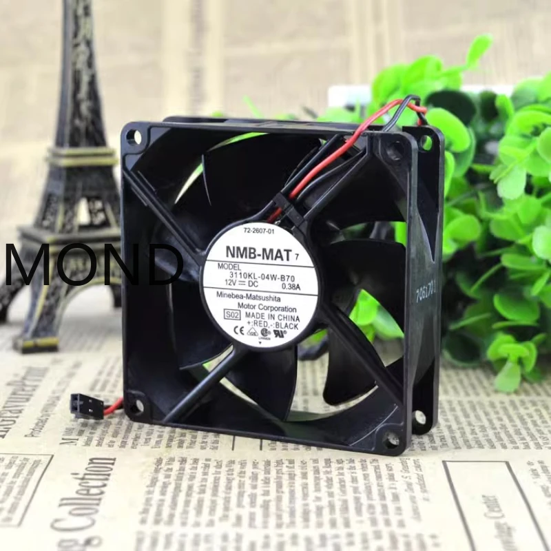 Original NMB 3110KL-04W-B70 3110KL-04W-B79 8025 8CM DC12V 0.38A High Air Volume Ball Silent Cooling Fan
