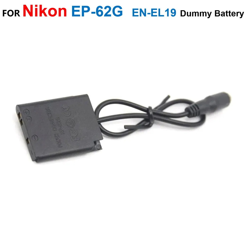 

EP-62G DC Coupler Fit Power Supply EN-EL19 ENEL19 Dummy Battery For Nikon Coolpix S2500 S3100 S3300 S4100 S4300 S4400 S5300