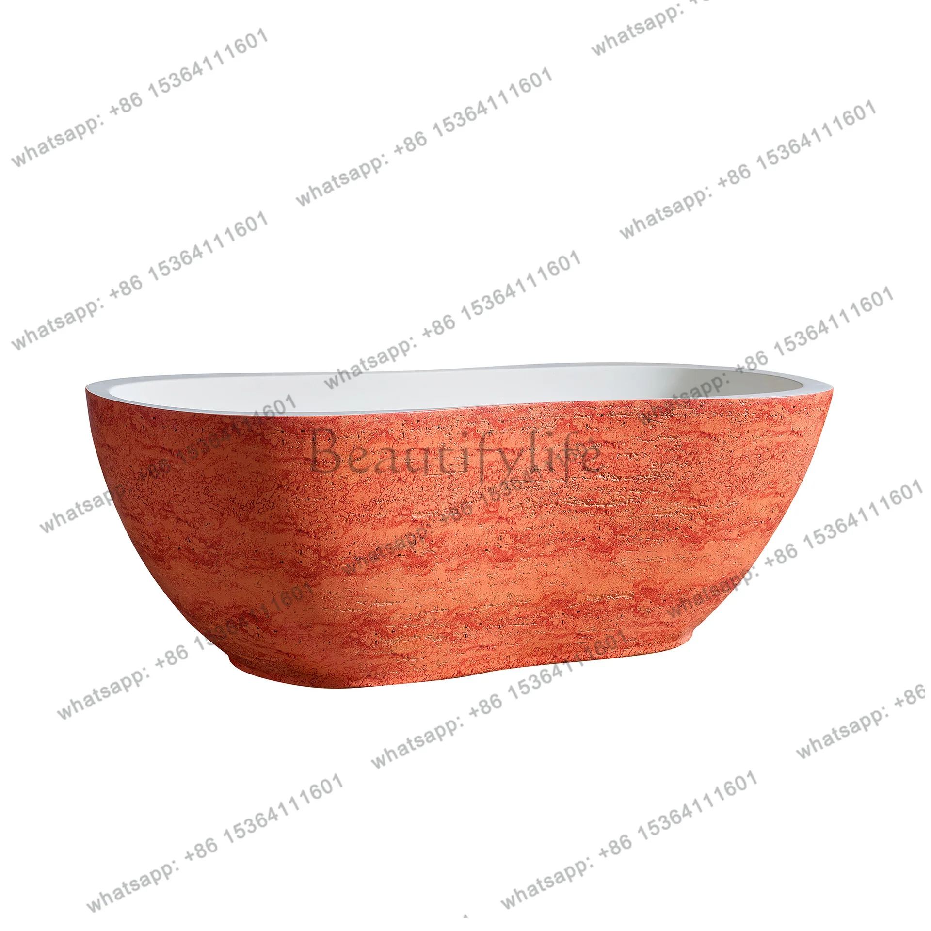 

French natural travertine bathtub independent bed and breakfast hotel villa bathtub designer creative art bathtub
