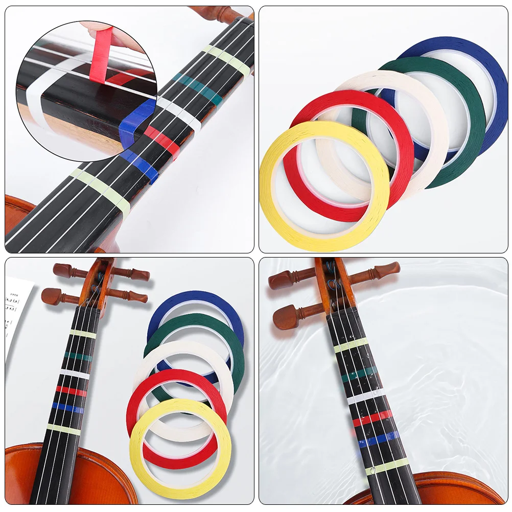

6pcs Violin Finger Position Tape Stickers Cello Fingerboard Guide Practice Trainer Accessories For Violin Viola Cello Student